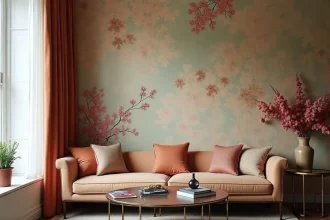 papier peint élégant de Farrow & Ball dans un intérieur moderne