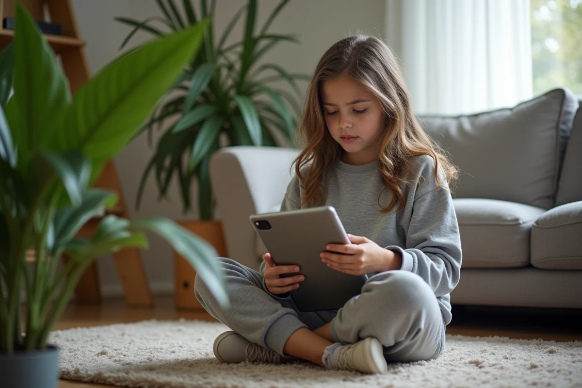 Adolescente vérifiant son smartphone après une erreur