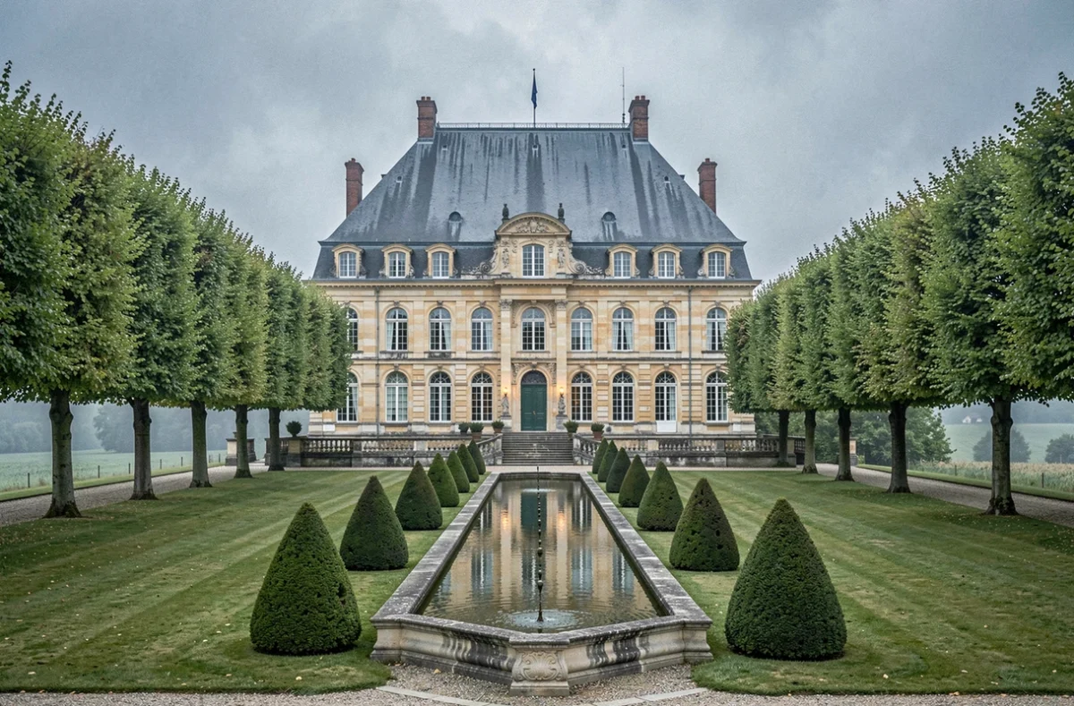 Château du Vivier, château du XVIIe siècle avec pièce d'eau et allée d'arbres, salle de réception en Seine-et-Marne